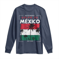 Golfo De Mexico EST 1550 Long Sleeve Shirt Vintage Mexican Flag Palm Tree