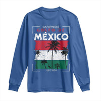 Golfo De Mexico EST 1550 Long Sleeve Shirt Vintage Mexican Flag Palm Tree