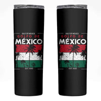Golfo De Mexico EST 1550 Skinny Tumbler Vintage Mexican Flag Palm Tree