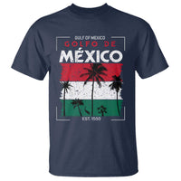 Golfo De Mexico EST 1550 T Shirt Vintage Mexican Flag Palm Tree
