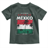 Golfo De Mexico EST 1550 Toddler T Shirt Vintage Mexican Flag Palm Tree