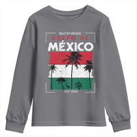 Golfo De Mexico EST 1550 Youth Sweatshirt Vintage Mexican Flag Palm Tree