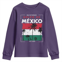 Golfo De Mexico EST 1550 Youth Sweatshirt Vintage Mexican Flag Palm Tree