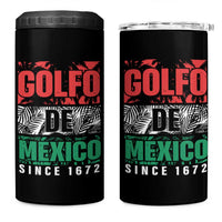 Gulf Of Mexico El Golfo De México 4 in 1 Can Cooler Tumbler Beach Palm Tree