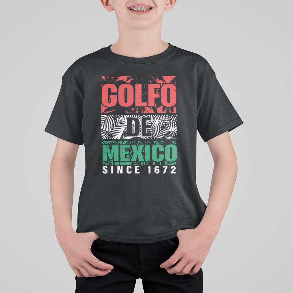 Gulf Of Mexico El Golfo De México T Shirt For Kid Beach Palm Tree
