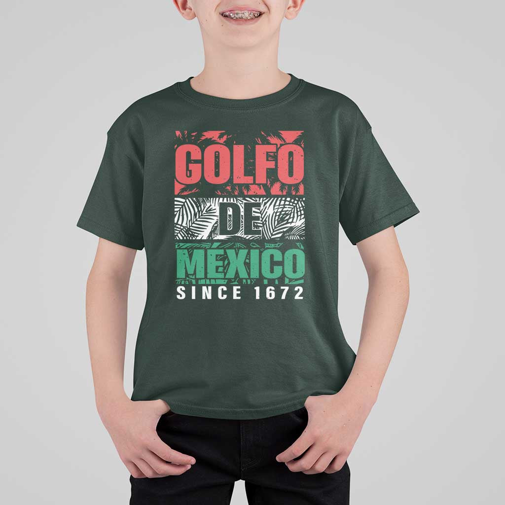 Gulf Of Mexico El Golfo De México T Shirt For Kid Beach Palm Tree