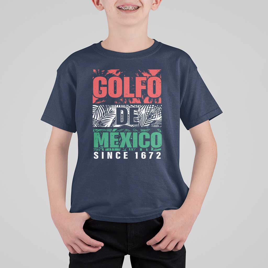 Gulf Of Mexico El Golfo De México T Shirt For Kid Beach Palm Tree