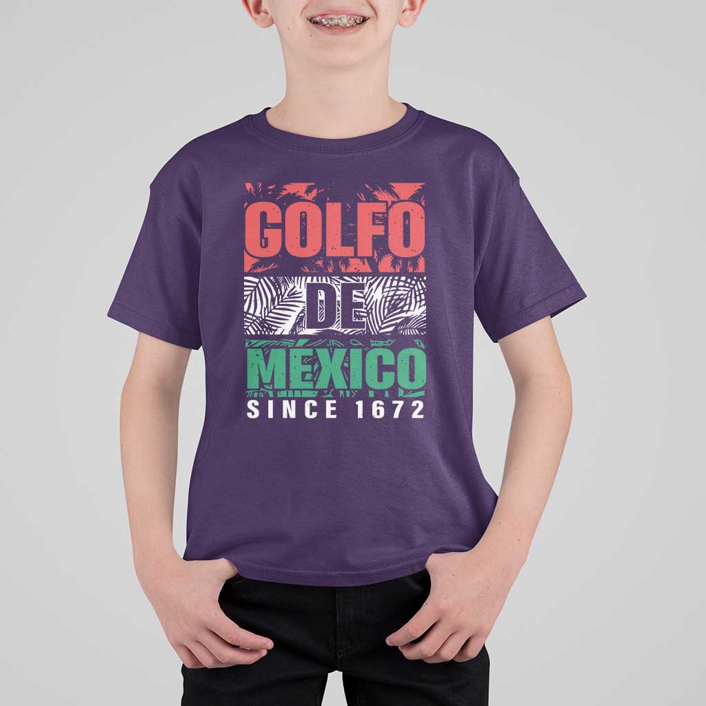 Gulf Of Mexico El Golfo De México T Shirt For Kid Beach Palm Tree