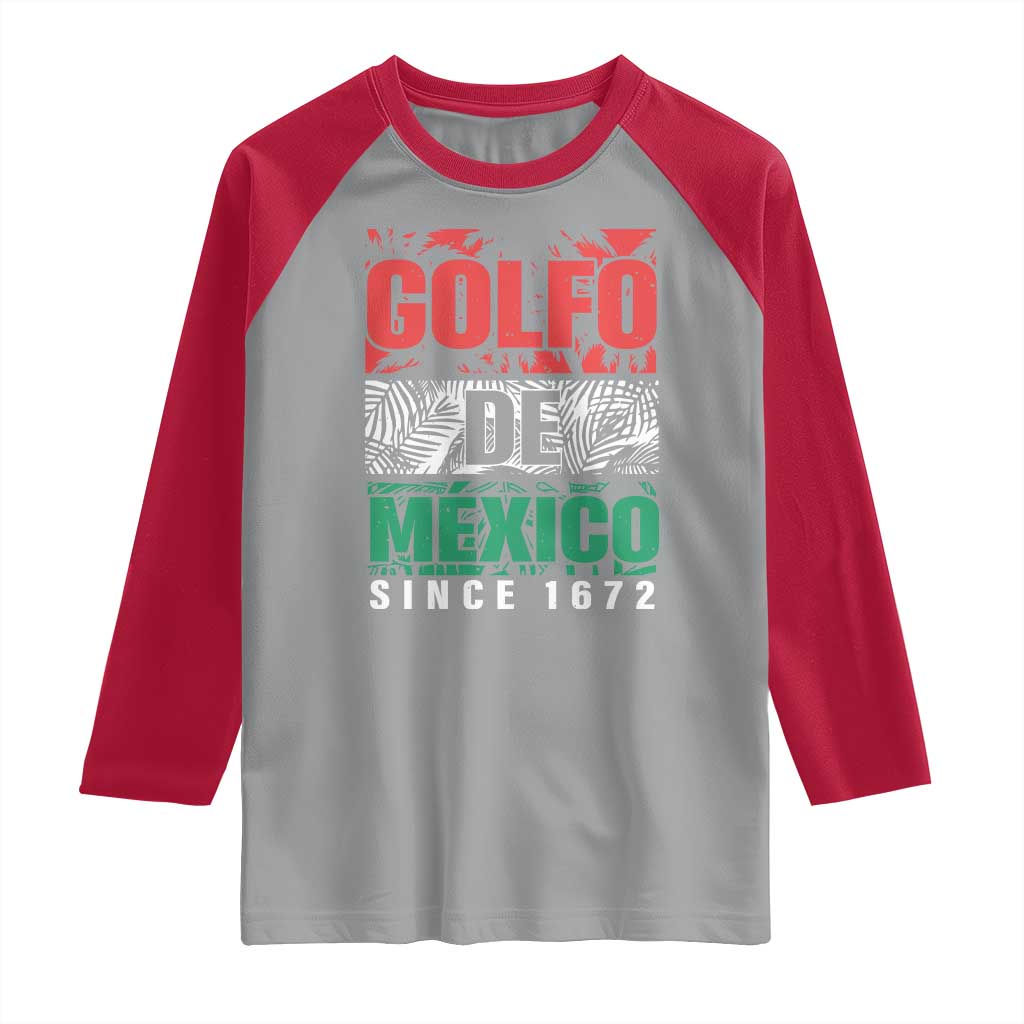 Gulf Of Mexico El Golfo De México Raglan Shirt Beach Palm Tree