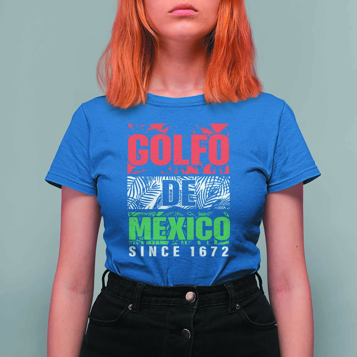 Gulf Of Mexico El Golfo De México T Shirt For Women Beach Palm Tree