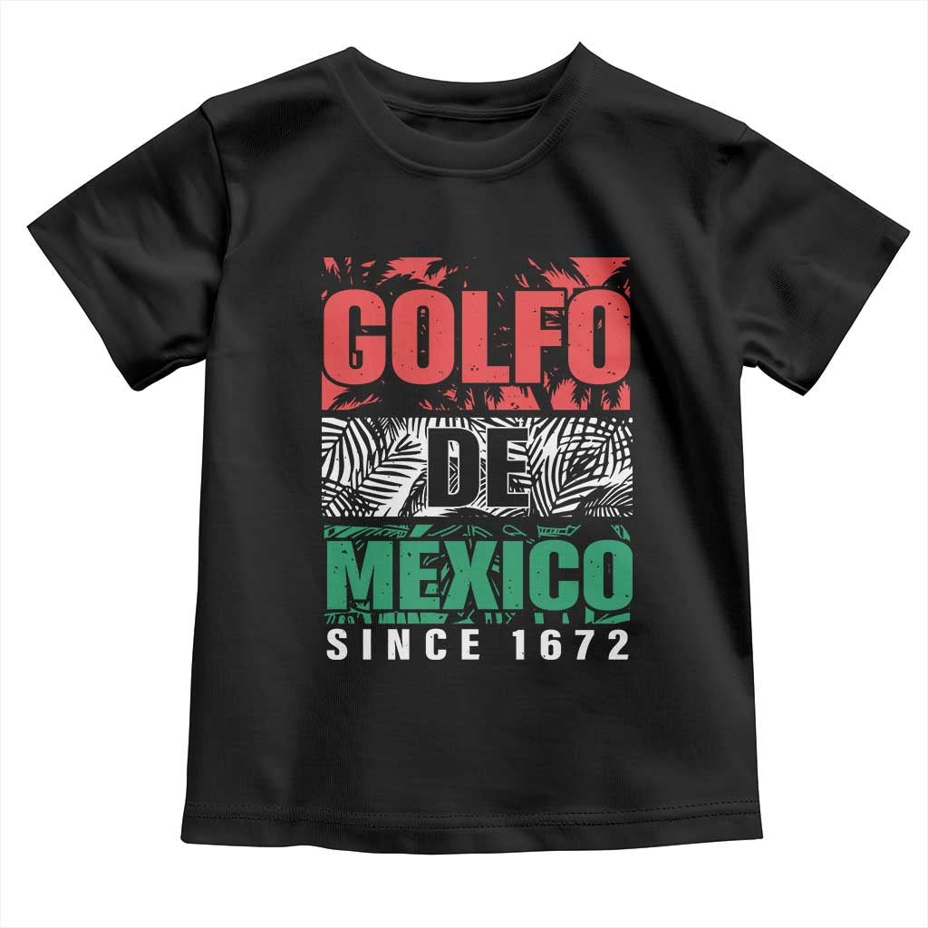 Gulf Of Mexico El Golfo De México Toddler T Shirt Beach Palm Tree