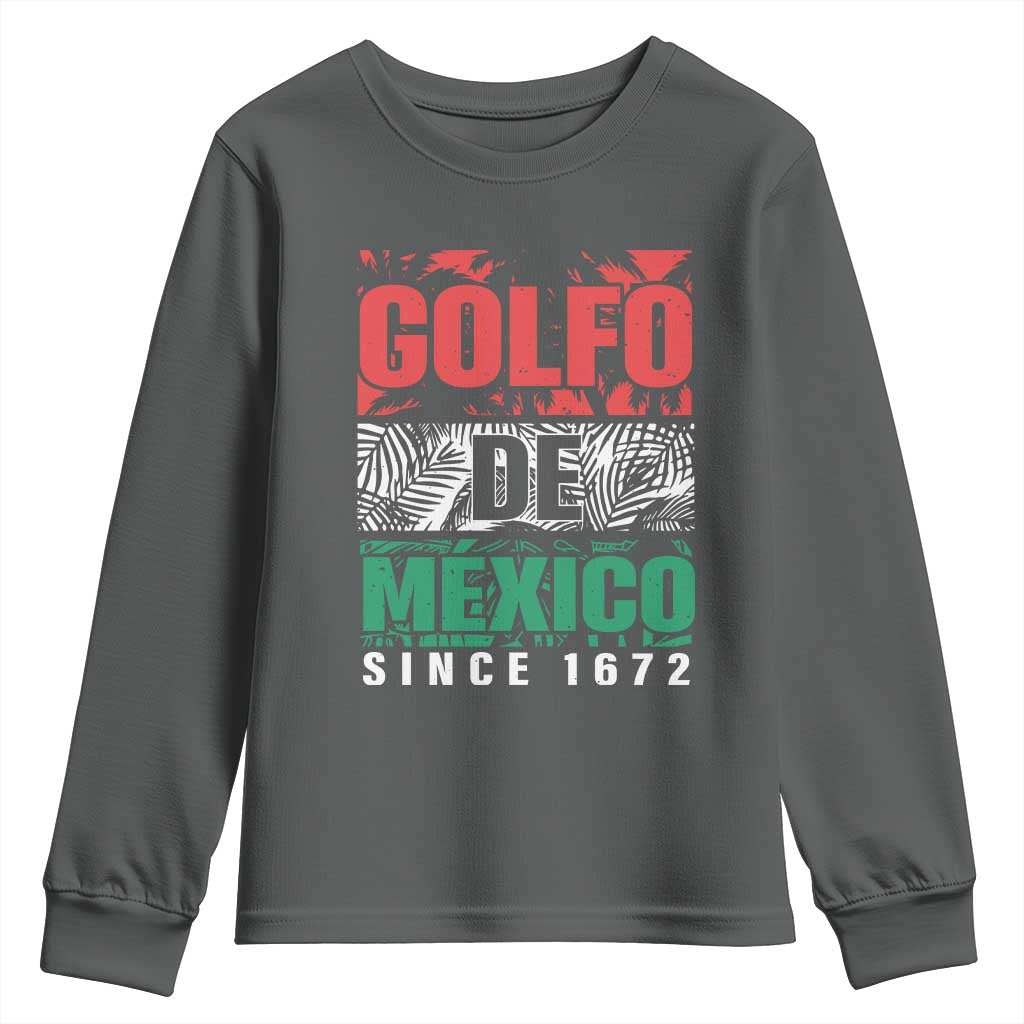 Gulf Of Mexico El Golfo De México Youth Sweatshirt Beach Palm Tree