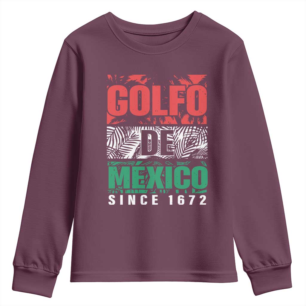 Gulf Of Mexico El Golfo De México Youth Sweatshirt Beach Palm Tree