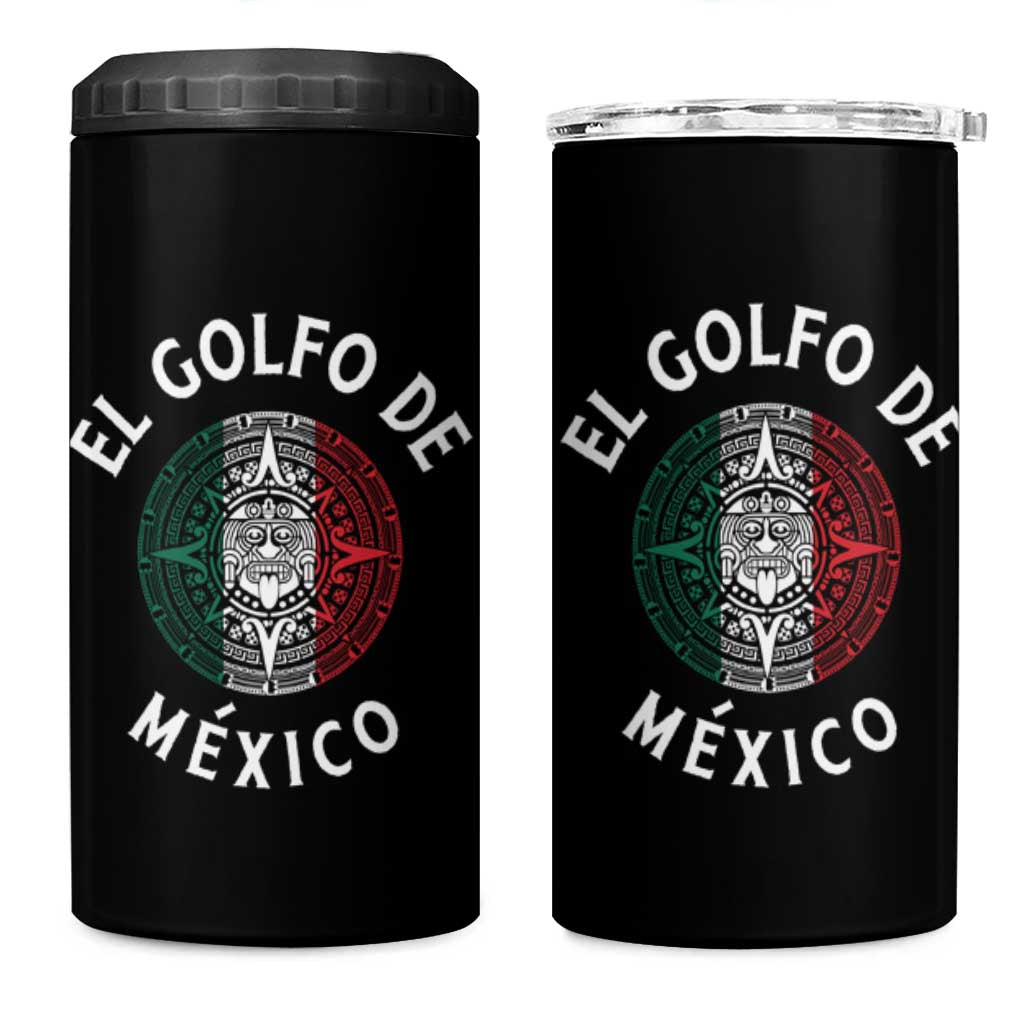 Gulf Of Mexico El Golfo De México Aztec Sun 4 in 1 Can Cooler Tumbler