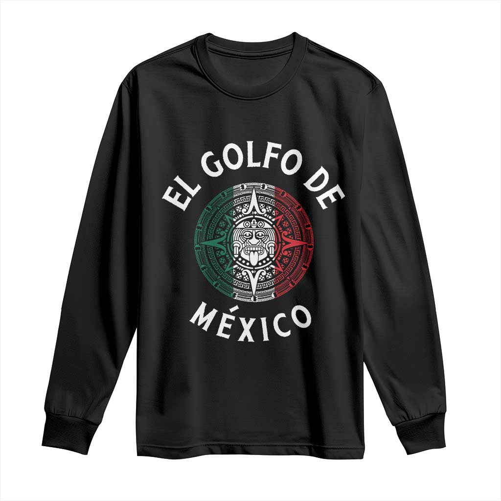 Gulf Of Mexico El Golfo De México Aztec Sun Long Sleeve Shirt