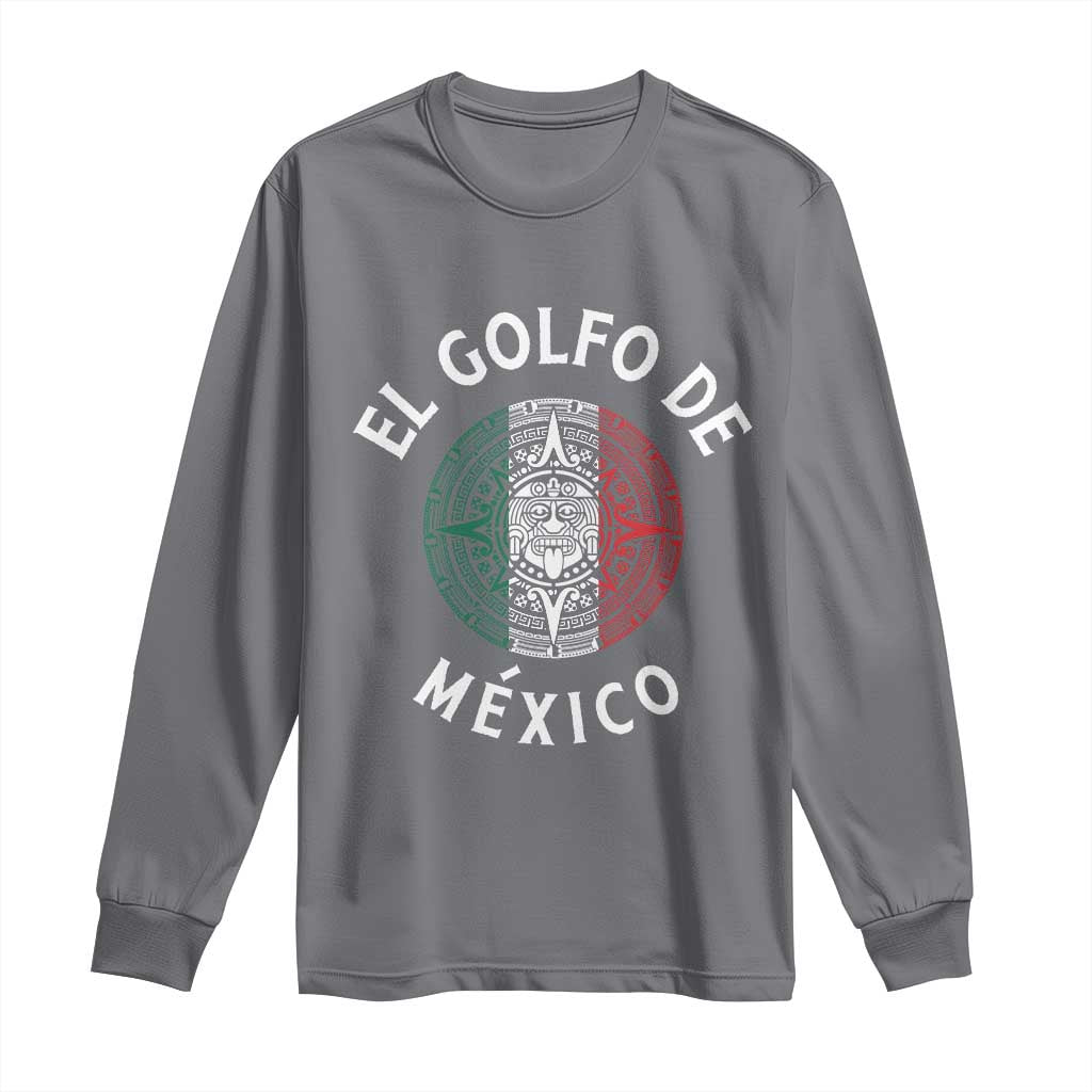 Gulf Of Mexico El Golfo De México Aztec Sun Long Sleeve Shirt
