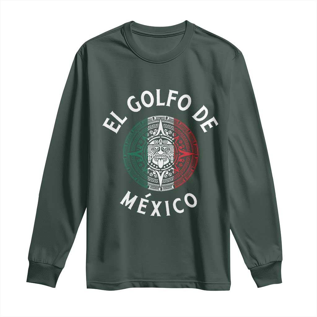 Gulf Of Mexico El Golfo De México Aztec Sun Long Sleeve Shirt