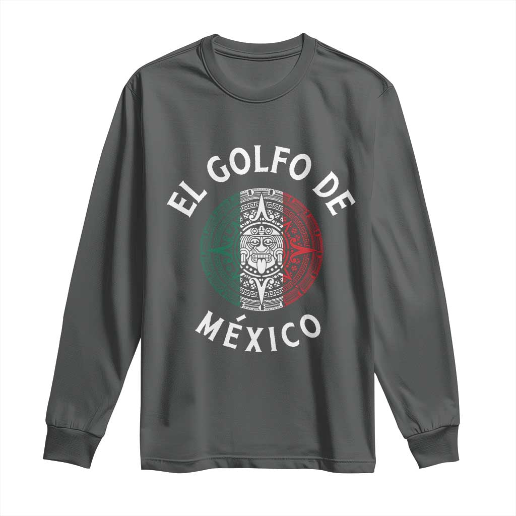 Gulf Of Mexico El Golfo De México Aztec Sun Long Sleeve Shirt