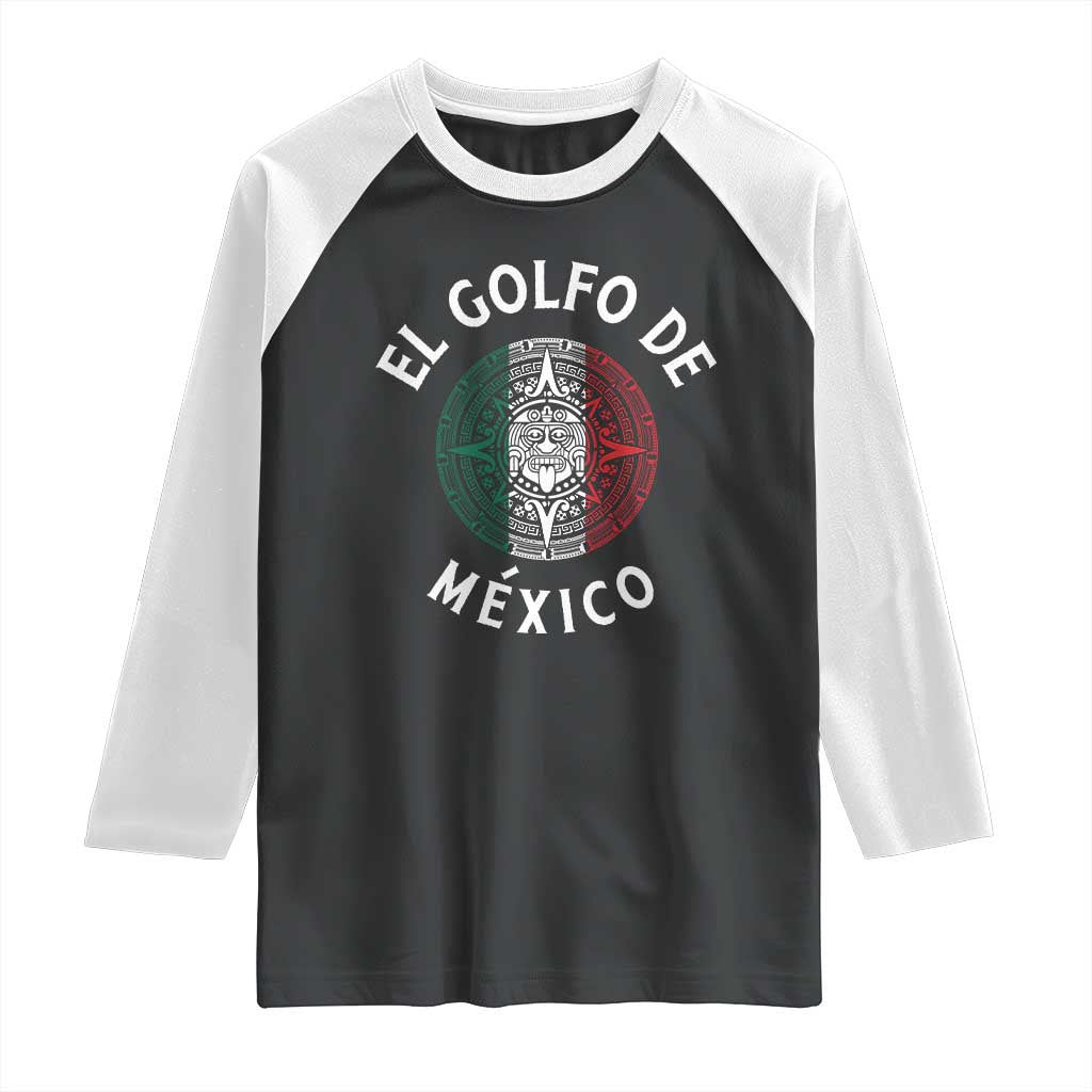 Gulf Of Mexico El Golfo De México Aztec Sun Raglan Shirt
