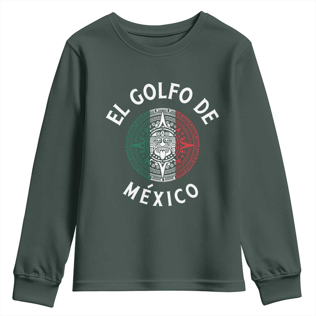 Gulf Of Mexico El Golfo De México Aztec Sun Youth Sweatshirt