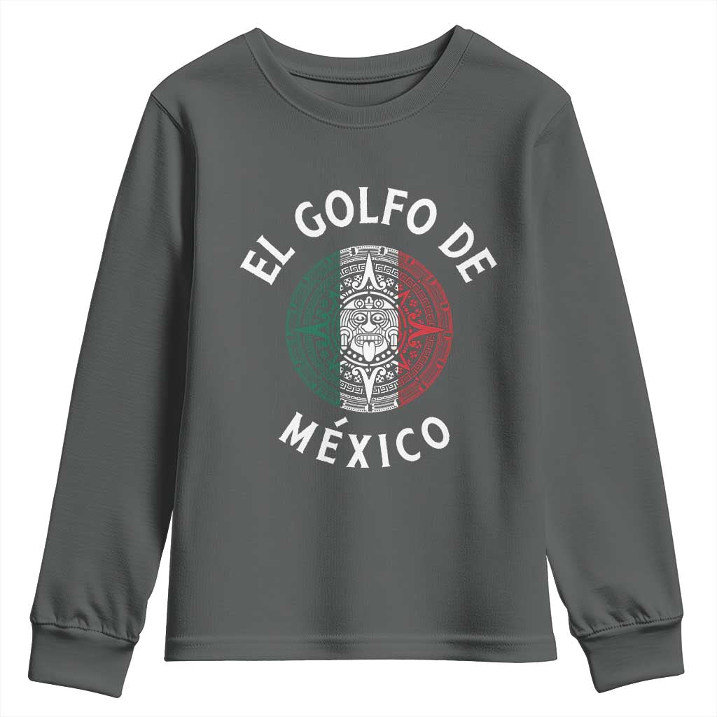 Gulf Of Mexico El Golfo De México Aztec Sun Youth Sweatshirt