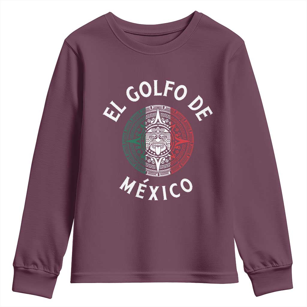 Gulf Of Mexico El Golfo De México Aztec Sun Youth Sweatshirt