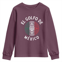 Gulf Of Mexico El Golfo De México Aztec Sun Youth Sweatshirt