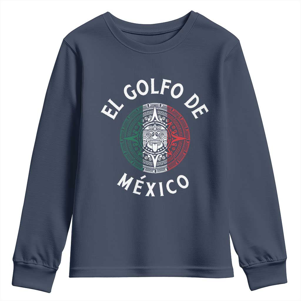 Gulf Of Mexico El Golfo De México Aztec Sun Youth Sweatshirt