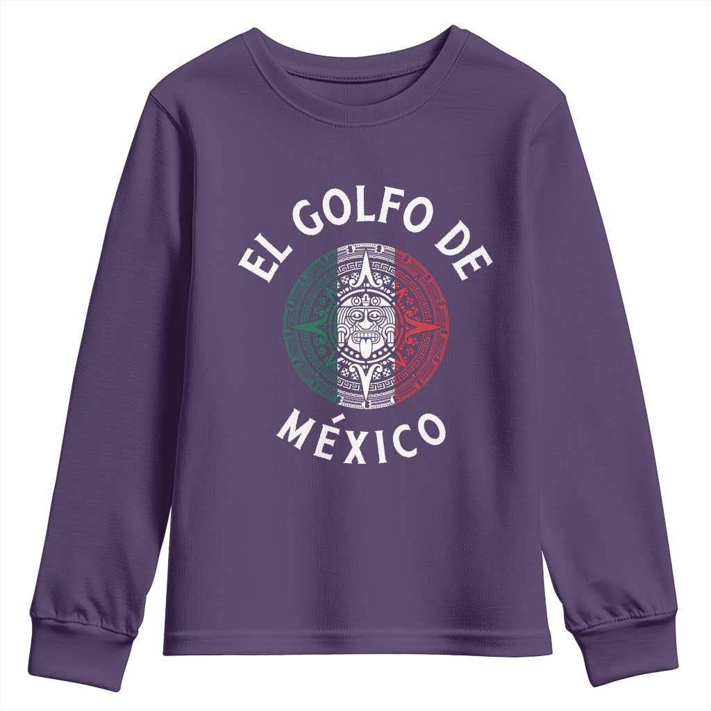 Gulf Of Mexico El Golfo De México Aztec Sun Youth Sweatshirt
