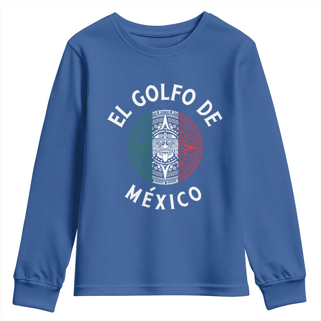 Gulf Of Mexico El Golfo De México Aztec Sun Youth Sweatshirt