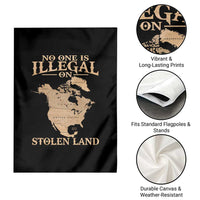 No One Is Illegal On Stolen Land Garden Flag North America Vintage Map - Wonder Print Shop