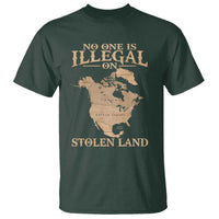 No One Is Illegal On Stolen Land T Shirt North America Vintage Map