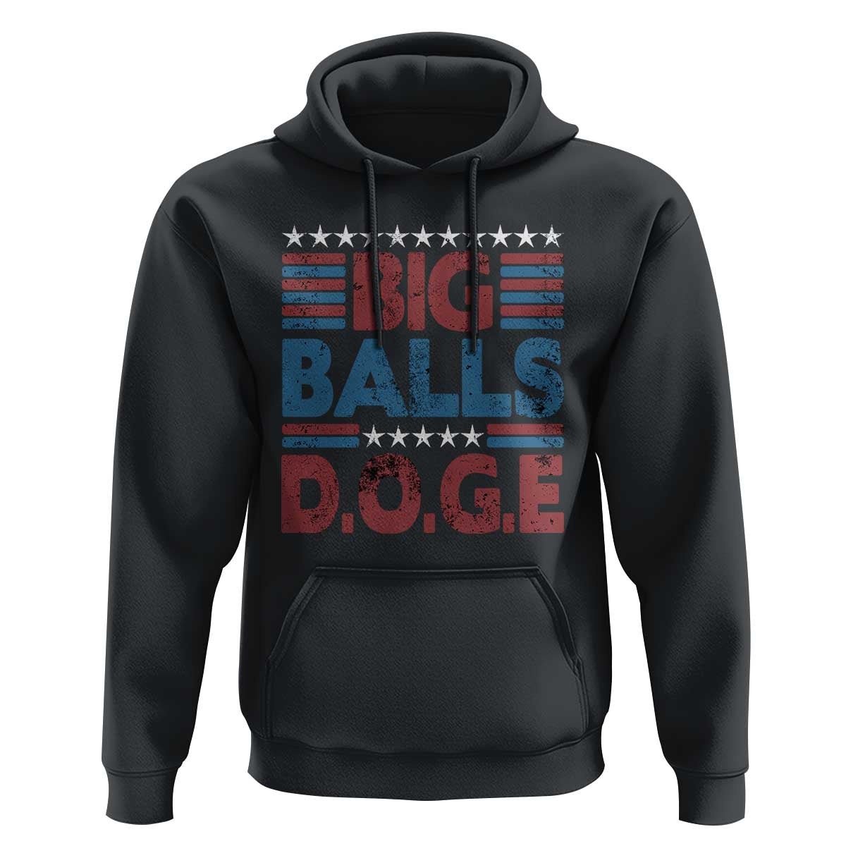 Funny DOGE Big Balls Hoodie Harry Bolz Meme Vintage Stripes