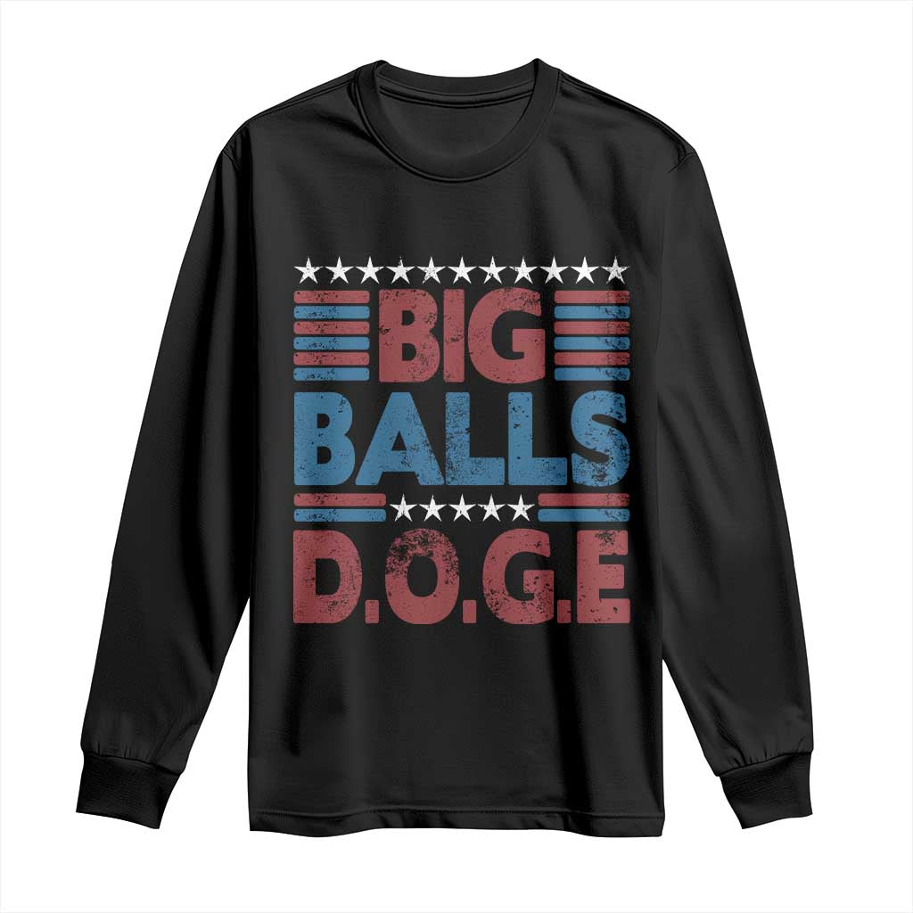 Funny DOGE Big Balls Long Sleeve Shirt Harry Bolz Meme Vintage Stripes