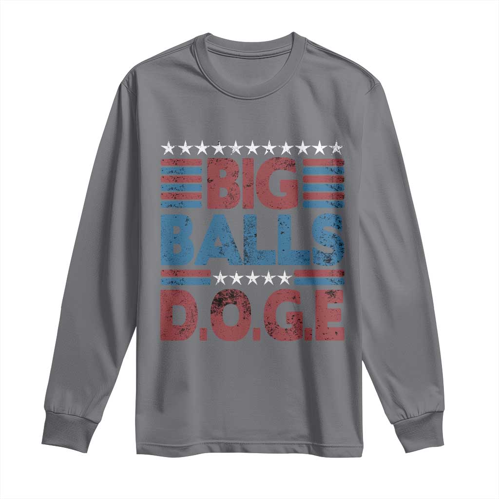 Funny DOGE Big Balls Long Sleeve Shirt Harry Bolz Meme Vintage Stripes
