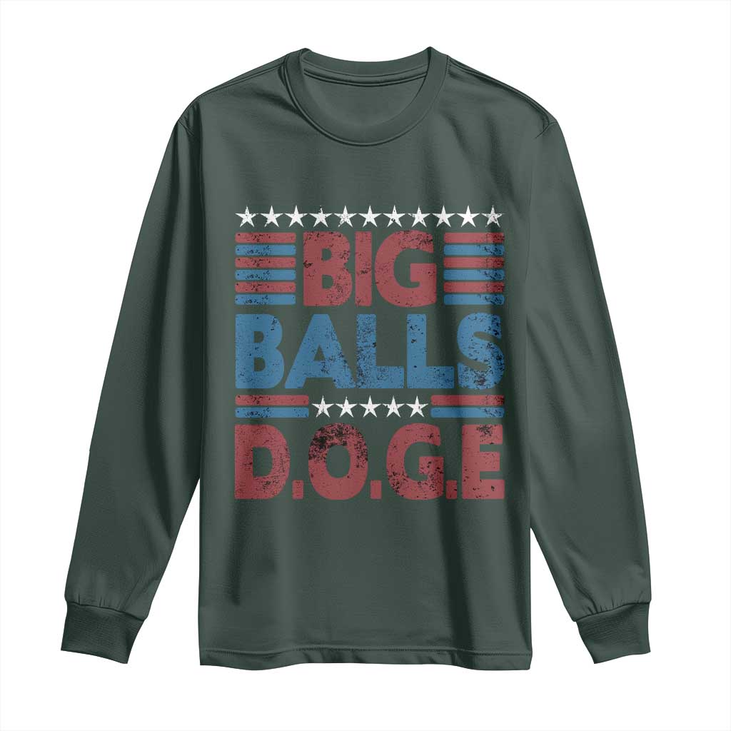 Funny DOGE Big Balls Long Sleeve Shirt Harry Bolz Meme Vintage Stripes