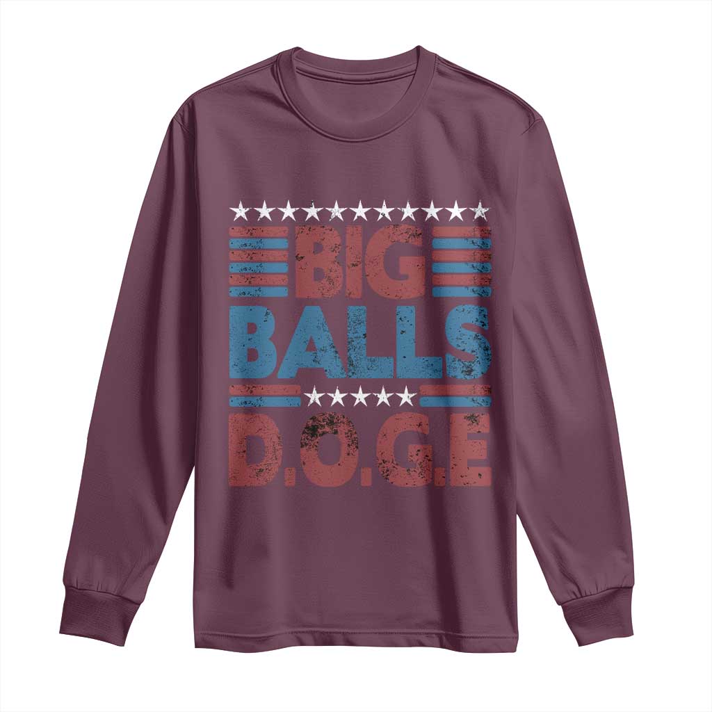 Funny DOGE Big Balls Long Sleeve Shirt Harry Bolz Meme Vintage Stripes