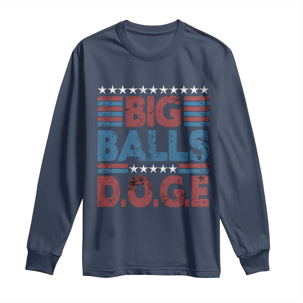 Funny DOGE Big Balls Long Sleeve Shirt Harry Bolz Meme Vintage Stripes