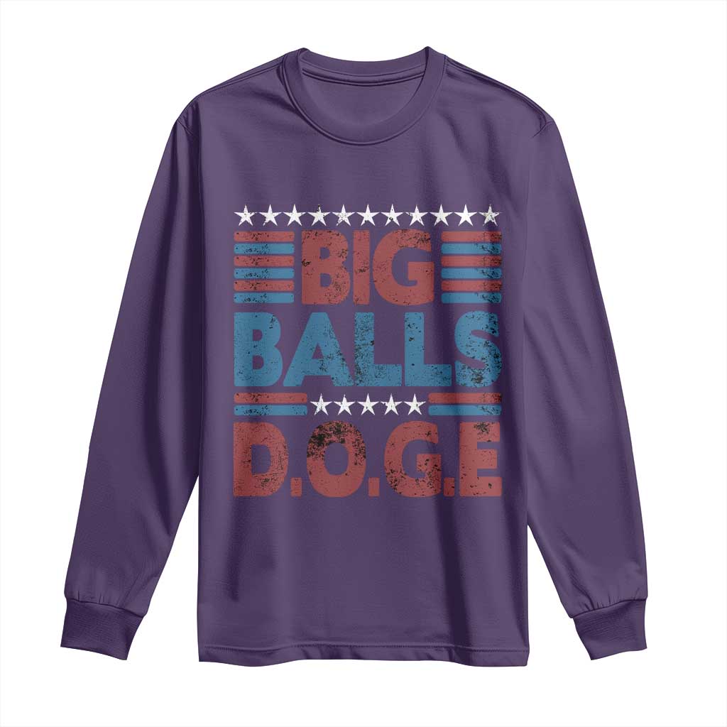 Funny DOGE Big Balls Long Sleeve Shirt Harry Bolz Meme Vintage Stripes