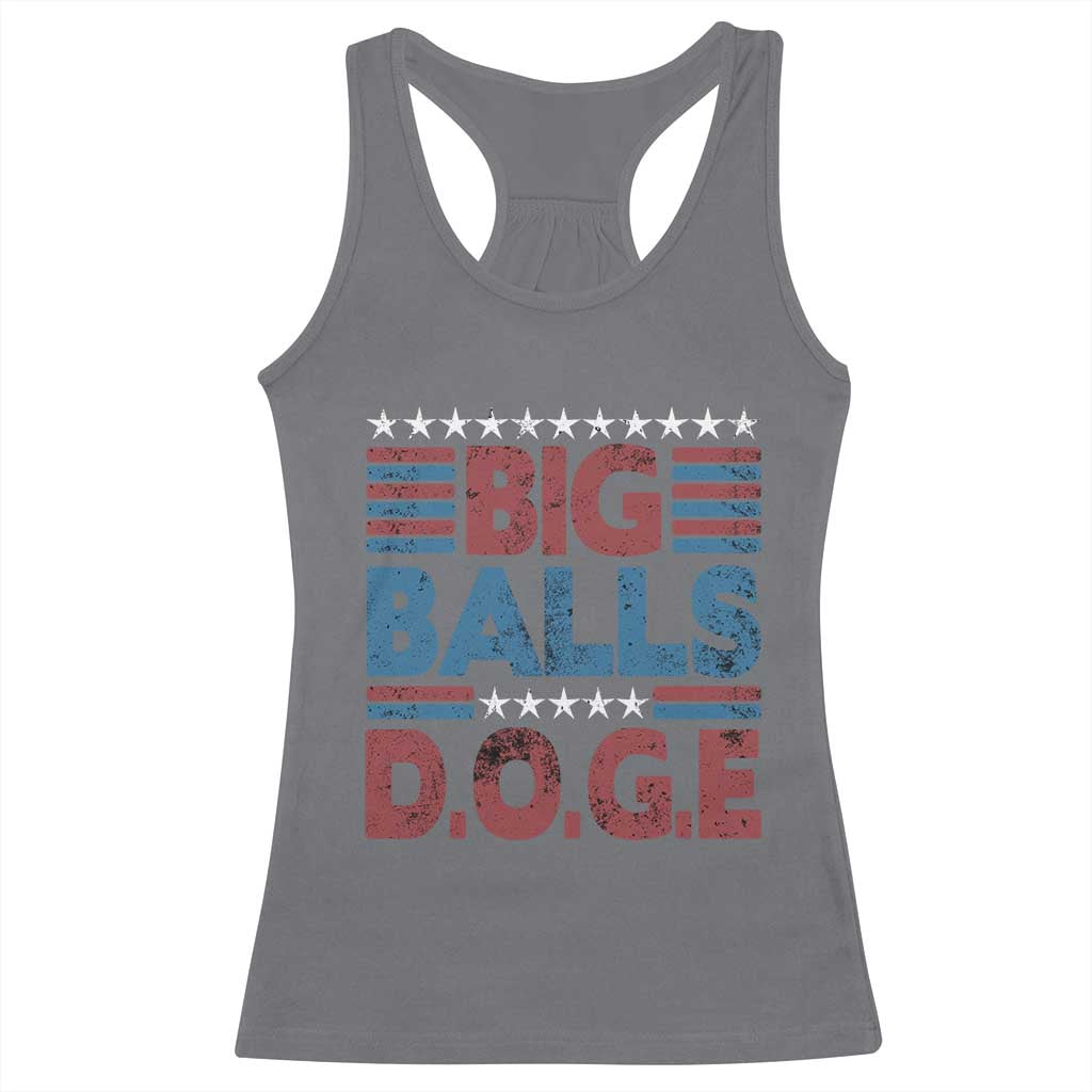 Funny DOGE Big Balls Racerback Tank Top Harry Bolz Meme Vintage Stripes