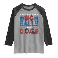 Funny DOGE Big Balls Raglan Shirt Harry Bolz Meme Vintage Stripes