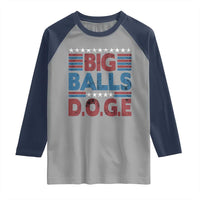 Funny DOGE Big Balls Raglan Shirt Harry Bolz Meme Vintage Stripes
