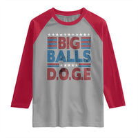 Funny DOGE Big Balls Raglan Shirt Harry Bolz Meme Vintage Stripes