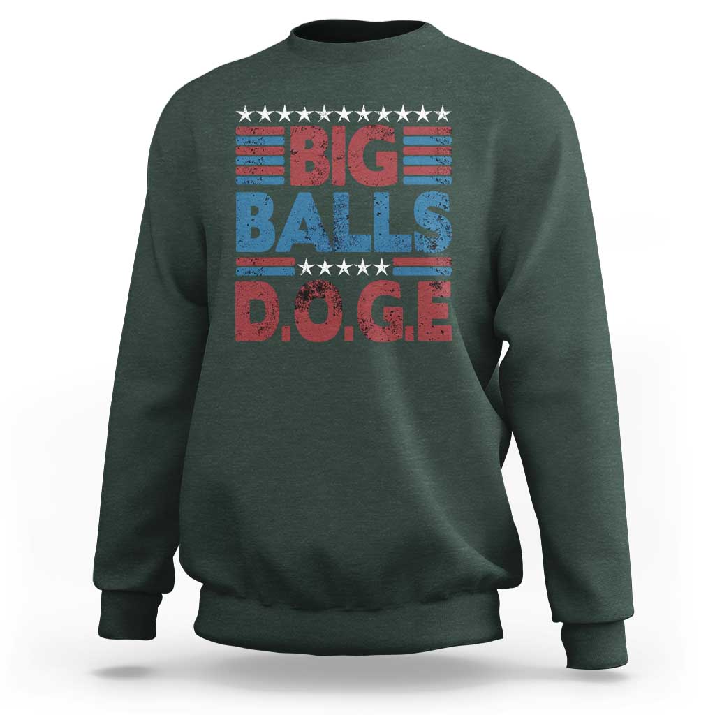 Funny DOGE Big Balls Sweatshirt Harry Bolz Meme Vintage Stripes