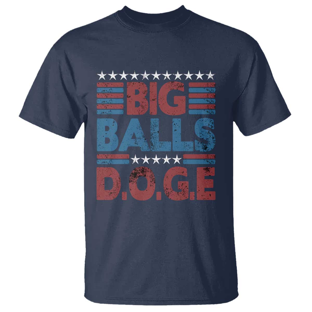 Funny DOGE Big Balls T Shirt Harry Bolz Meme Vintage Stripes
