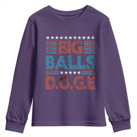 Funny DOGE Big Balls Youth Sweatshirt Harry Bolz Meme Vintage Stripes
