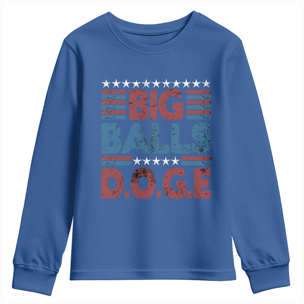 Funny DOGE Big Balls Youth Sweatshirt Harry Bolz Meme Vintage Stripes