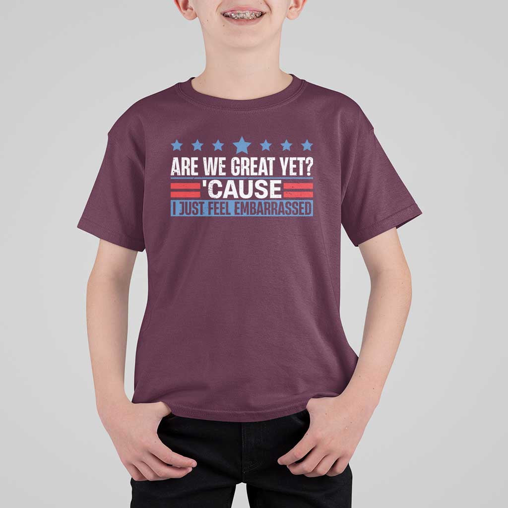 Funny Are We Great Yet Cause I Just Feel Embarrassed T Shirt For Kid Vintage Star