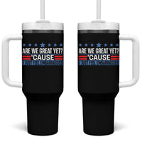 Funny Are We Great Yet Cause I Just Feel Embarrassed Tumbler With Handle Vintage Star