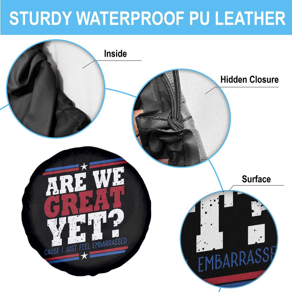 Are We Great Yet Cause I Just Feel Embarrassed Spare Tire Cover Vintage Stripes